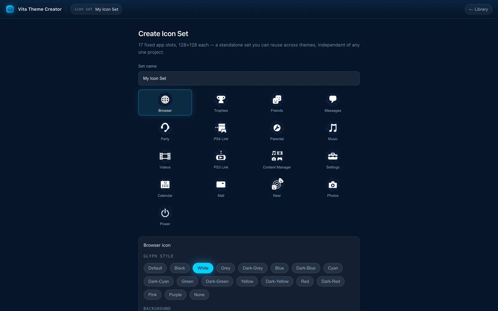 Standalone icon set creator